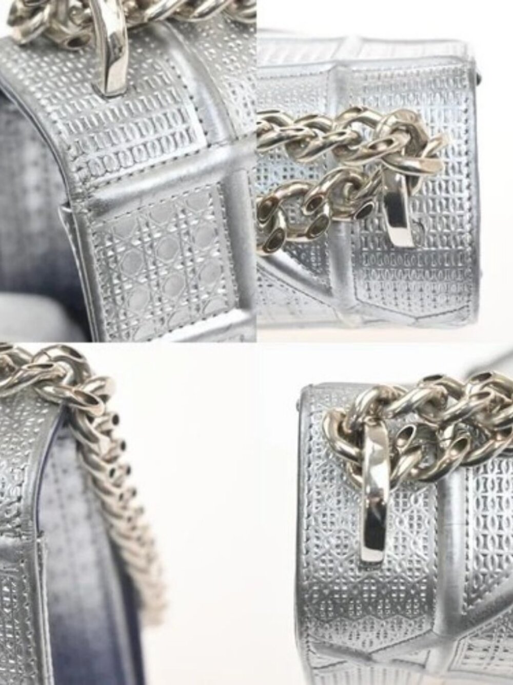 CHRISTIAN DIOR Ombre Diorama Archicannage Chain Shoulder Bag Leather 50RL945 - Picture 12 of 16